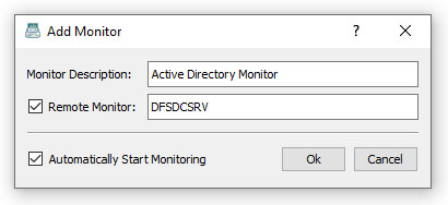 SysGauge Server Add Monitor Dialog