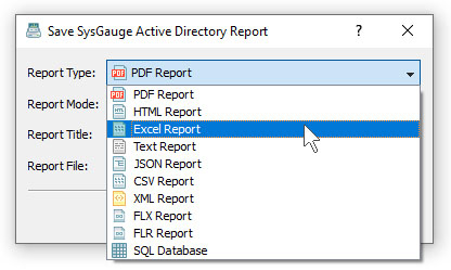 SysGauge Save Active Directory Monitoring Reports